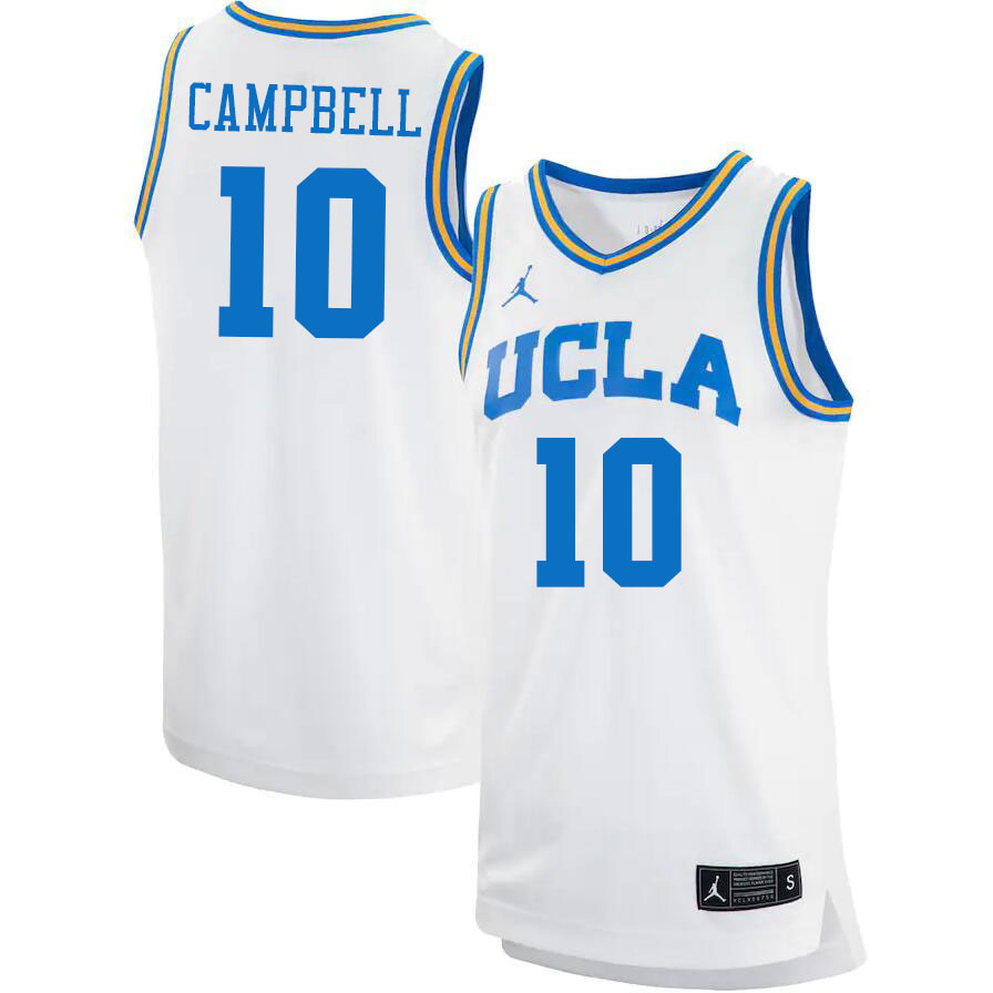 Jordan Brand Men #10 Tyger Campbell UCLA Bruins College Jerseys Sale-White